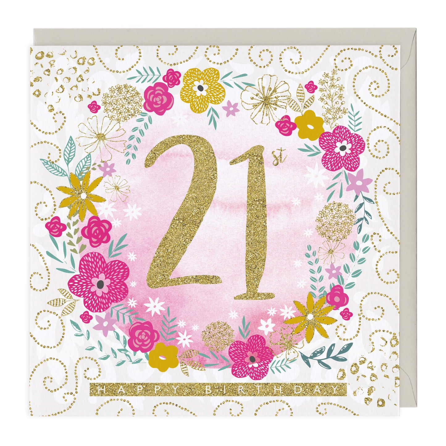 21ST HAPPY BIRTHDAY CARD