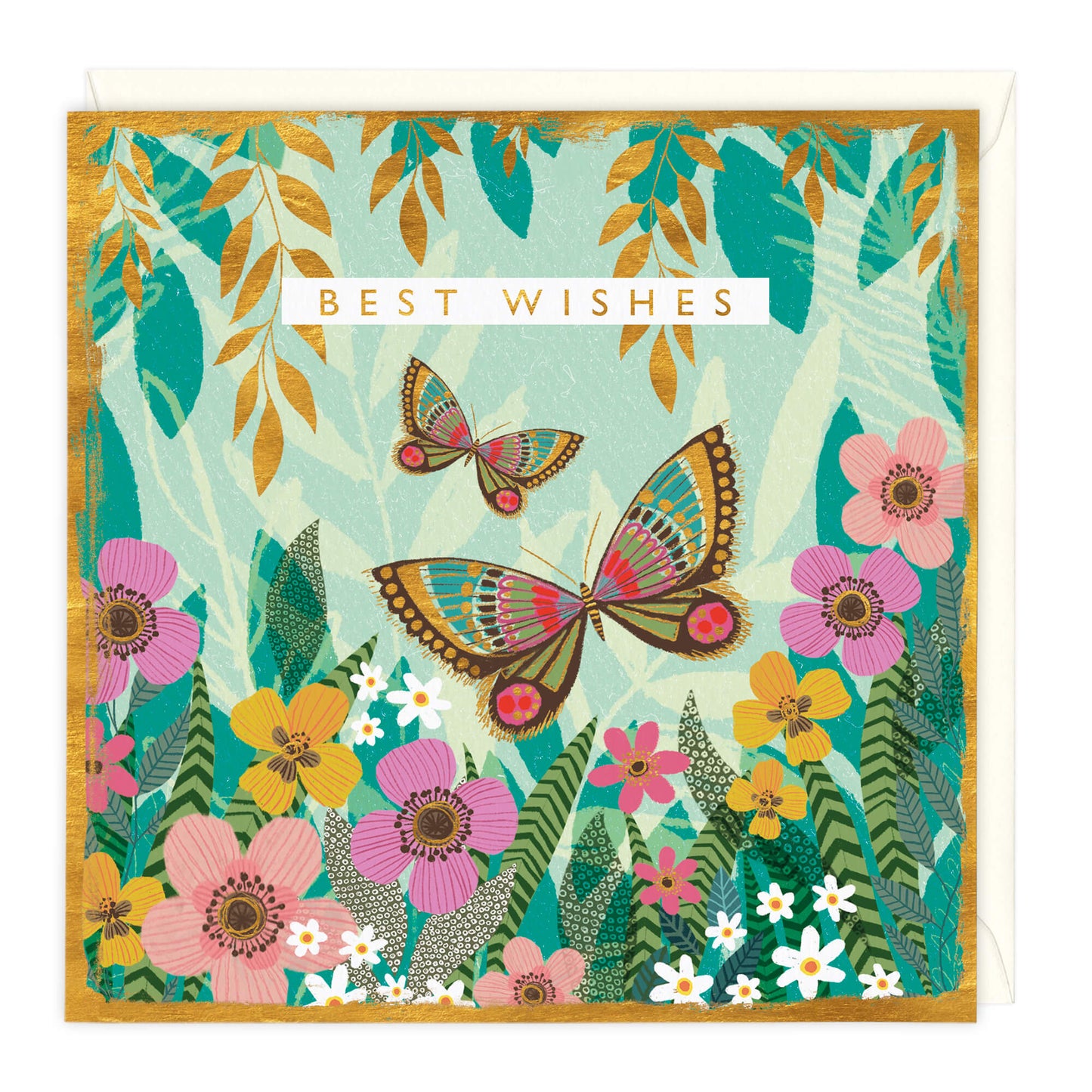 BEST WISHES BUTTERFLIES CARD