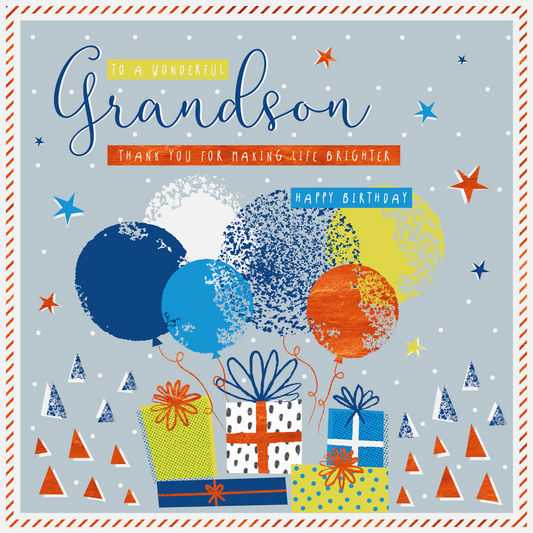 TO THE MOST WONDERFUL GRANDSON BIRTHDAY CARD