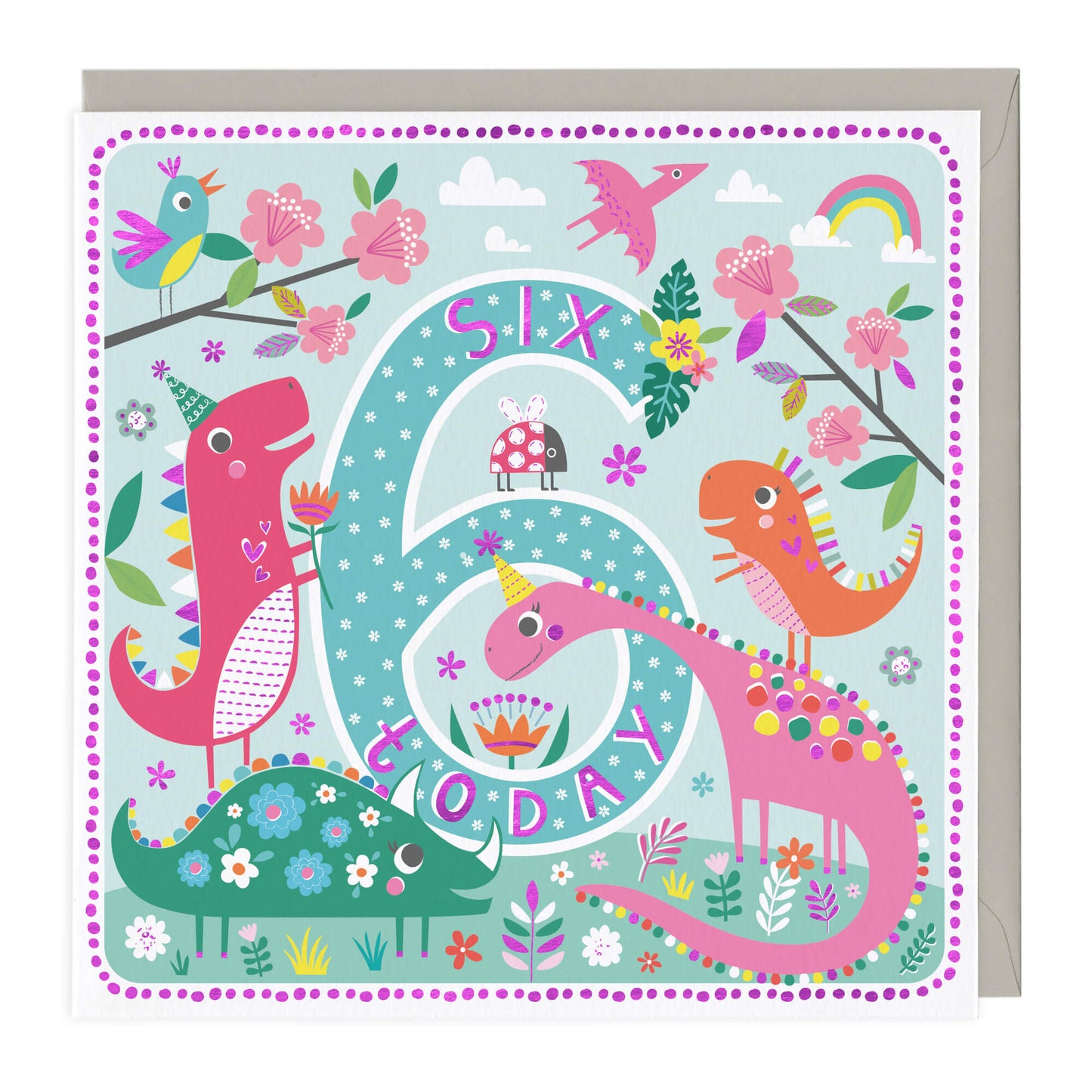 GIRLS 6TH BIRTHDAY CARD