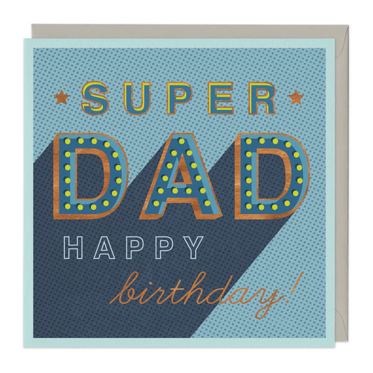 SUPER DAD HAPPY BIRTDHAY CARD