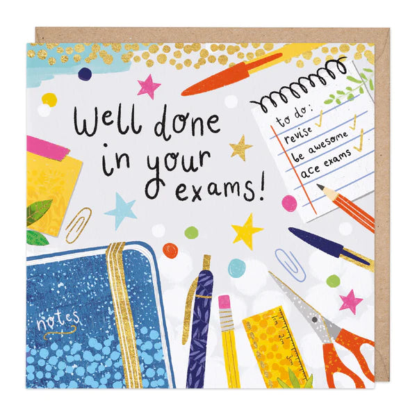 WELL DONE IN YOUR EXAMS CARD