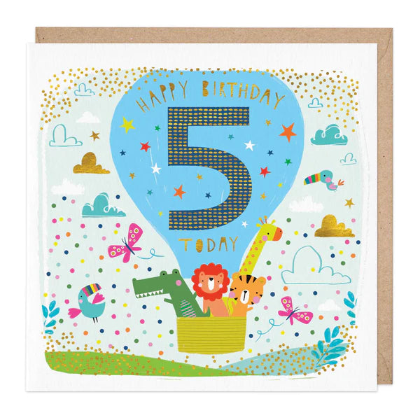 BOYS 5TH BIRTHDAY CARD