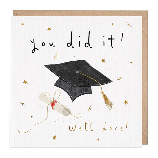 YOU DID IT GRADUATION HAT CARD