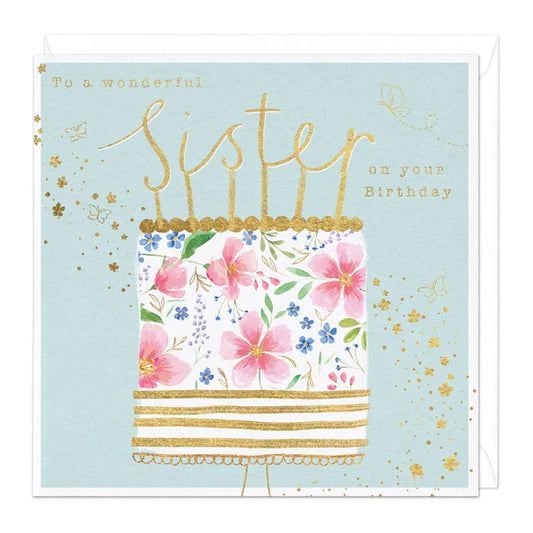 SISTER FLORAL BIRTHDAY CAKE